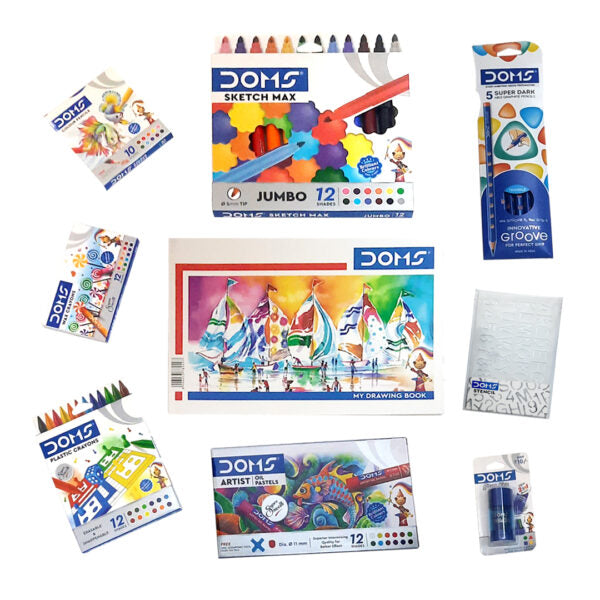 DOMS Junior Art Kit with Zipper Carry Bag - Retail Maharaj