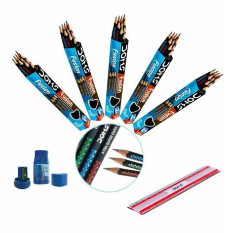 DOMS Fusion X-TRA Super Dark Graphite Pencil Set - Retail Maharaj