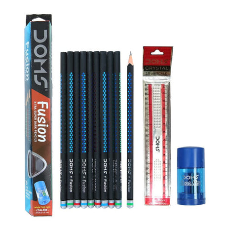 DOMS Fusion X-TRA Super Dark Graphite Pencil Set - Retail Maharaj