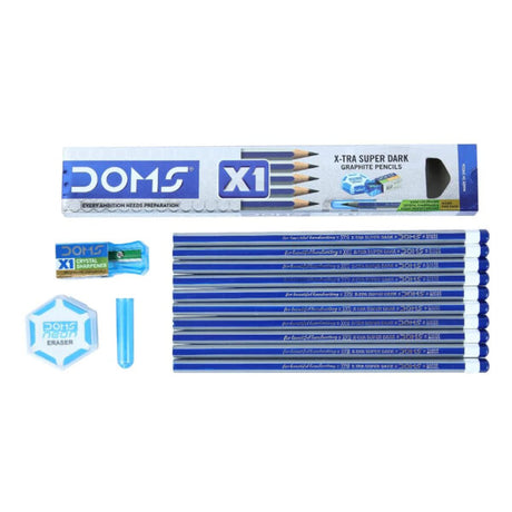 DOMS X1 X-Tra Super Dark Pencil Pack - Retail Maharaj