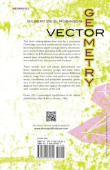Vector Geometry (Dover Books on Mathematics) [Paperback] Robinson, Gilbert de B. - Retail Maharaj