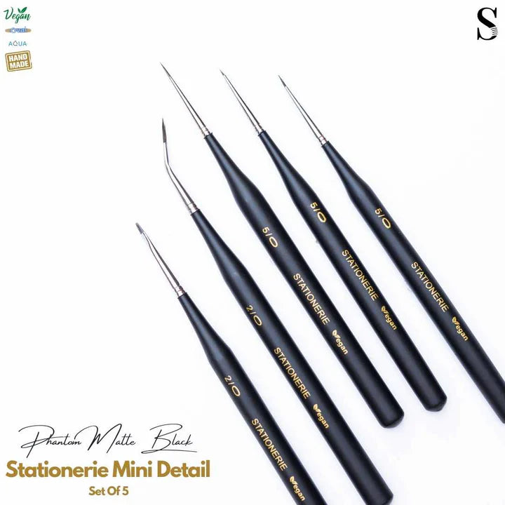 Stationerie Angled Ultramini Detailer Brush Set of 5 - Retail Maharaj