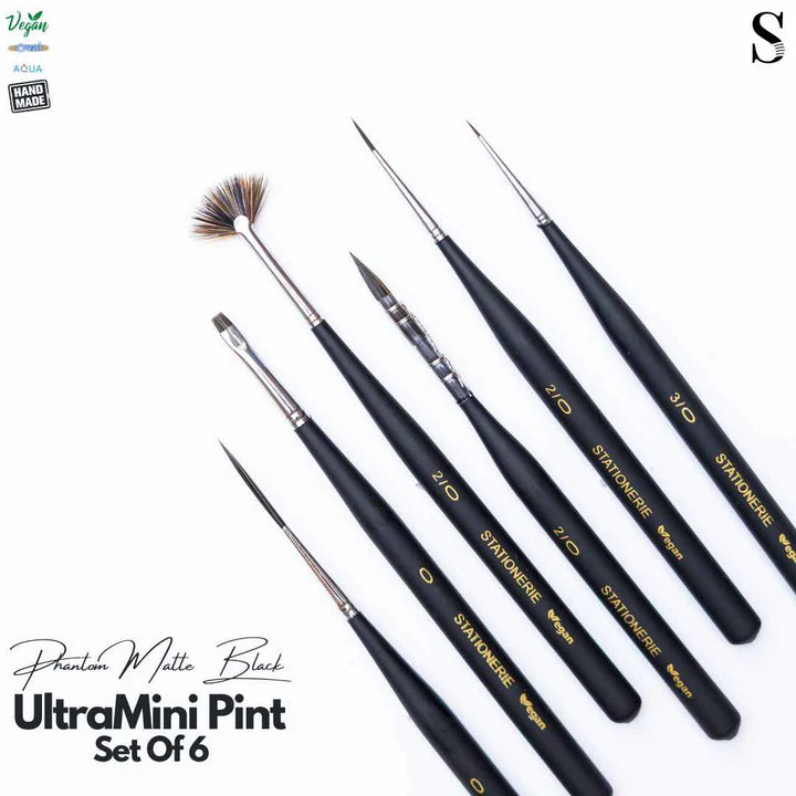 Stationerie Ultra Mini Paint Brush Set of 6 - Retail Maharaj