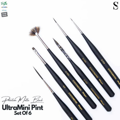 Stationerie Ultra Mini Paint Brush Set of 6 - Retail Maharaj