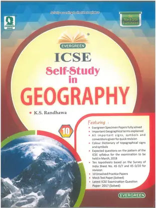 Icse Self Study In Geography For Class 10 1 Edition - Retail Maharaj