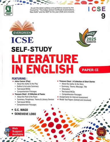 Icse Self Study Literature In English Paper 2 Class 9 For March 2025 Examination - Retail Maharaj