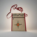Handmade Madhubani Mobile Pouch – Jute Mithila Art Phone Bag | Eco-friendly Folk Art Accessory - Retail Maharaj