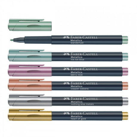 Faber Castell Metallic Marker Pens Multi Surface Art Set - Retail Maharaj