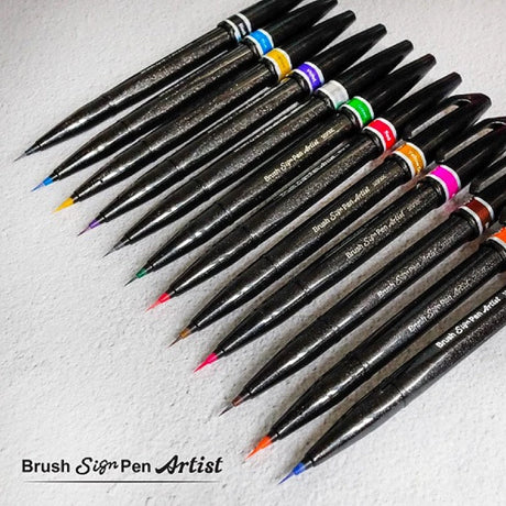 Pentel Touch Brush Sign Pen Artist Extra Fine Brush Tip - Retail Maharaj