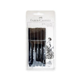Faber Castell Pitt Artist Pen Black Set of Five Pigment Drawing Pens - Retail Maharaj