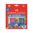 Faber Castell Colour Grip Watercolour Pencil Set of 24 with Brush - Retail Maharaj