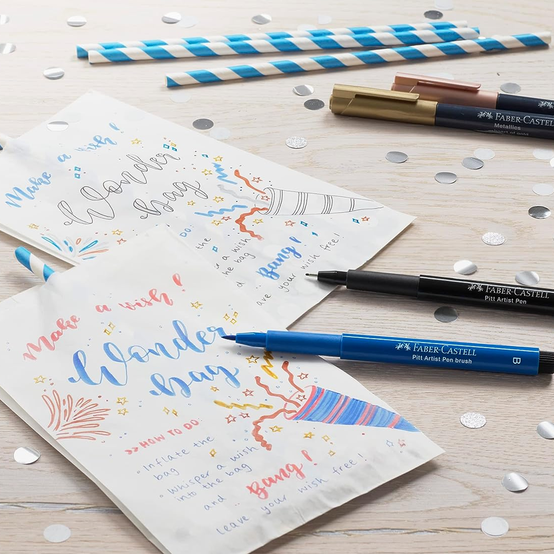 Faber Castell Metallic Marker Pens Multi Surface Art Set - Retail Maharaj