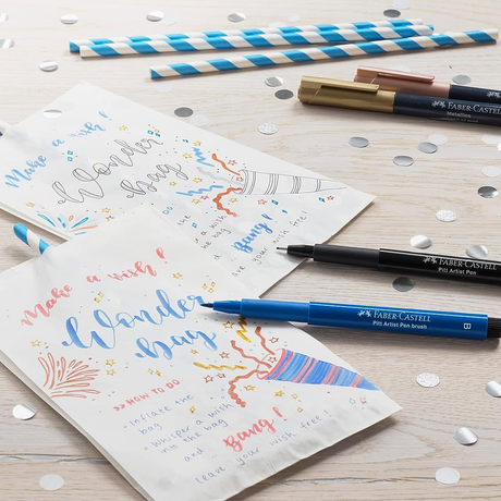 Faber Castell Metallic Marker Pens Multi Surface Art Set - Retail Maharaj