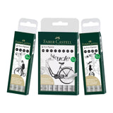 Faber Castell Ecco Pigment Fineliner Black Ink Wallet Set for Sketching Illustration and Technical Drawing - Retail Maharaj