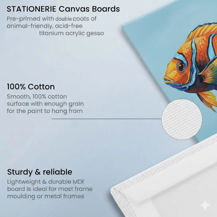 Stationerie Canvas Boards Set for Painting 8 pcs - Retail Maharaj