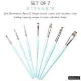 Retail Maharaj Flat Brush Set of 7 SH Mangosta - Retail Maharaj