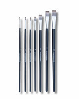 Retail Maharaj Mangosta Flat Brush Set of 7, 11'' Long Handle - Retail Maharaj