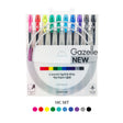 Lineplus Gazelle Water-Based 0.3mm Ballpoint Pen Set of 10 Assorted Colors - Retail Maharaj