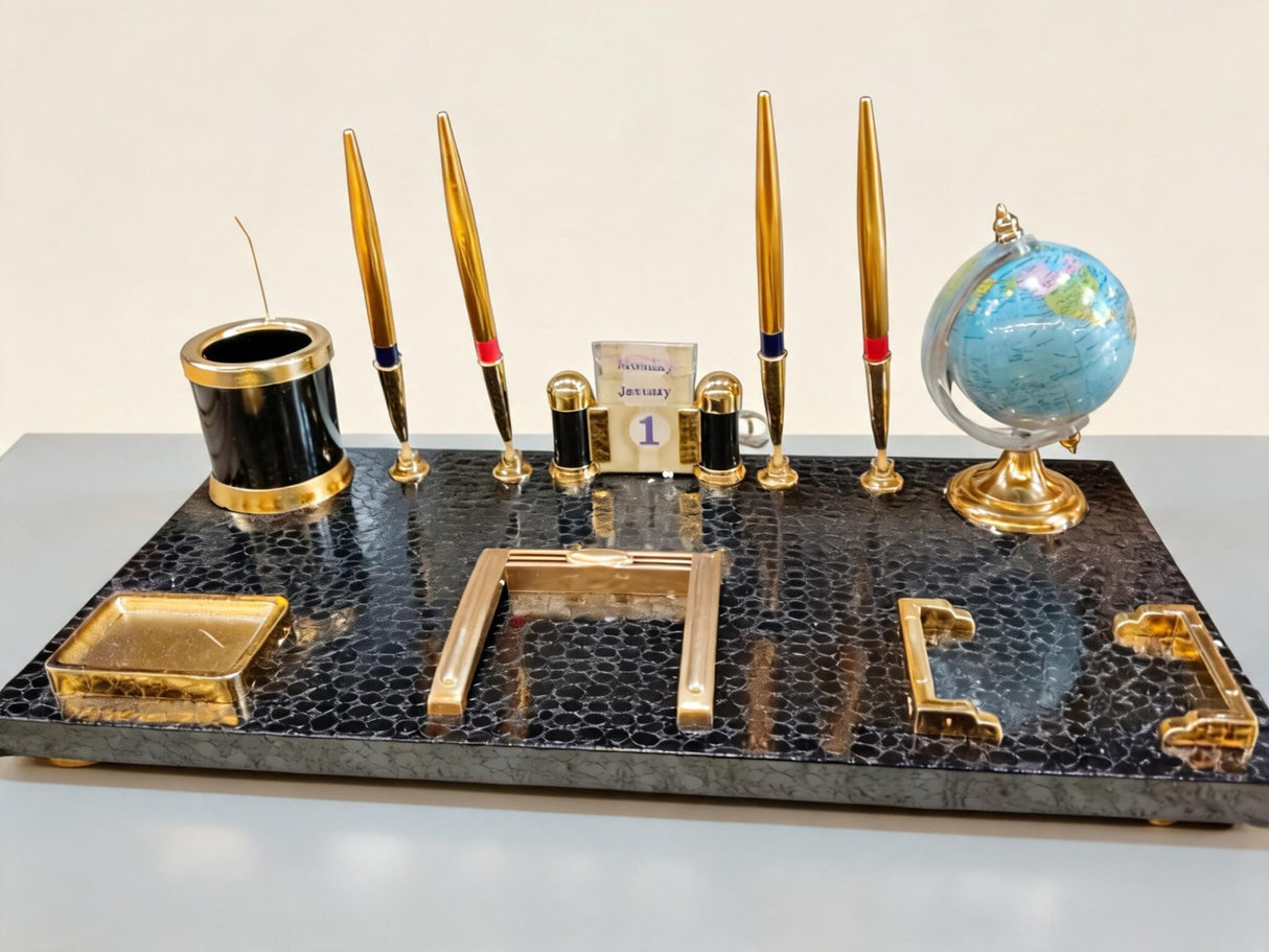 Kebica Compartments Acrylic Model PS-1800GL Pen stand with Globe