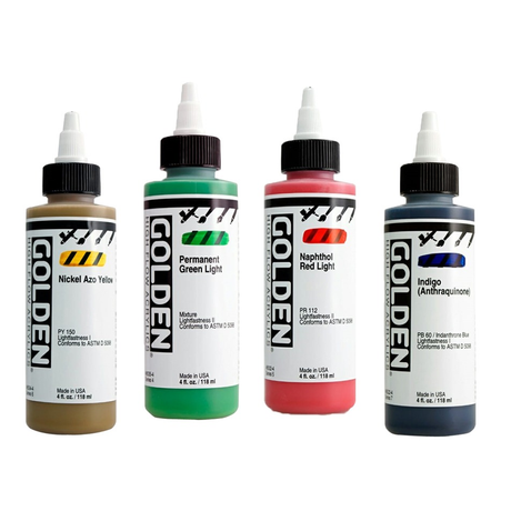 Golden High Flow Acrylic 118ml Professional Fluid Paint Open Stock - Retail Maharaj