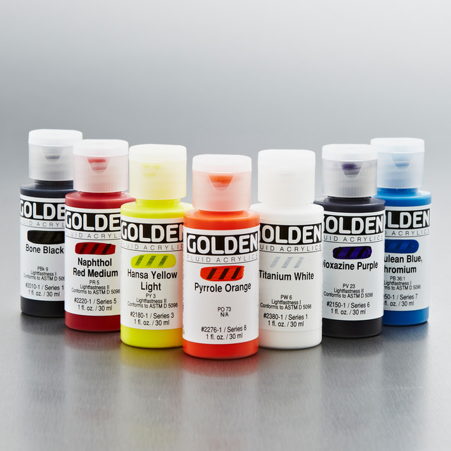 Golden Fluid Acrylic Colours 30 ml – Professional Artist Acrylic Paint (Open Stock) - Retail Maharaj