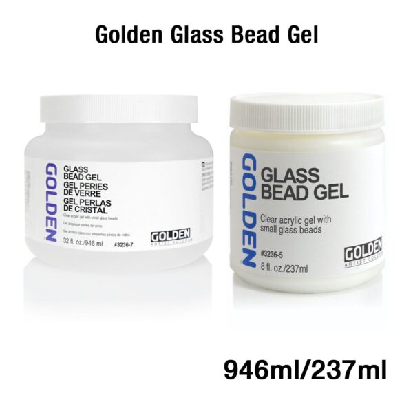 Golden Glass Bead Gel Acrylic Texture Medium for Reflective Surface Effects - Retail Maharaj
