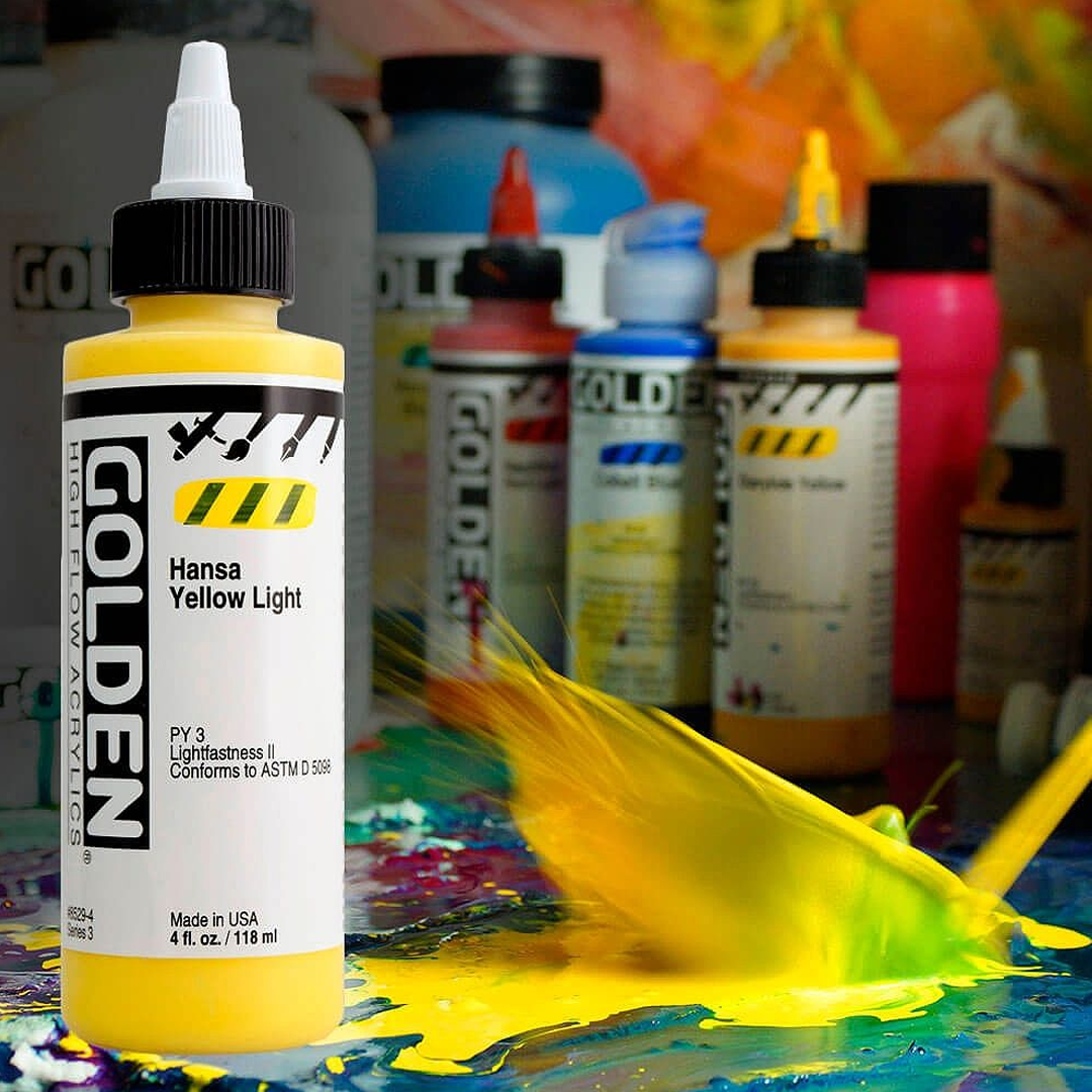 Golden High Flow Acrylic 118ml Professional Fluid Paint Open Stock - Retail Maharaj