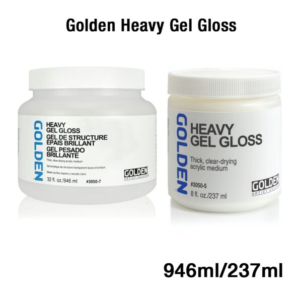 Golden Heavy Gel Gloss Acrylic Medium for Texture Glazing and Collage - Retail Maharaj