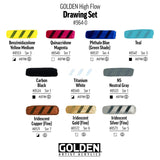 Golden High Flow Acrylic Drawing Set of 10 Professional Fluid Acrylic Paint Set for Artists - Retail Maharaj
