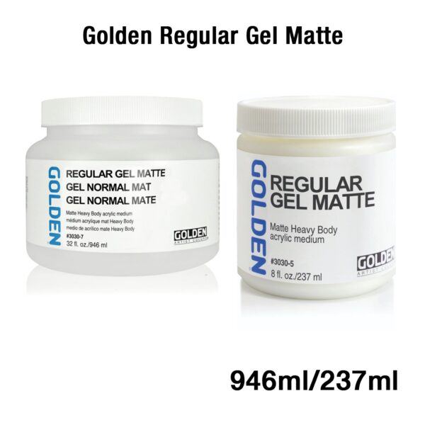 Golden Regular Gel Matte Acrylic Medium for Texture and Impasto Effects - Retail Maharaj