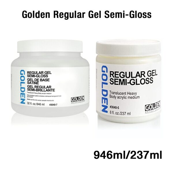 Golden Regular Gel Semi Gloss Acrylic Medium for Texture and Impasto - Retail Maharaj
