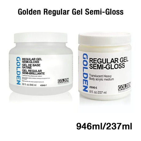 Golden Regular Gel Semi Gloss Acrylic Medium for Texture and Impasto - Retail Maharaj