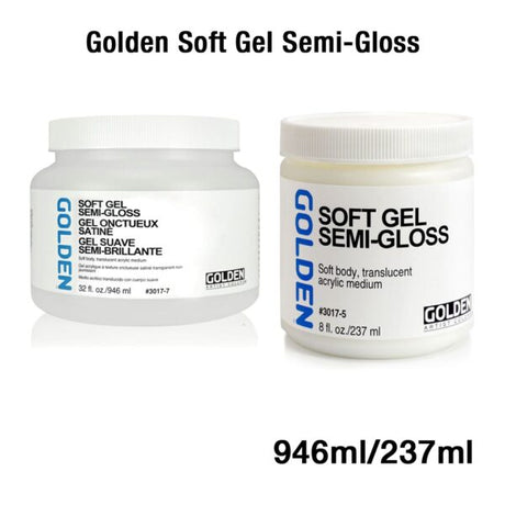 Golden Soft Gel Semi Gloss Acrylic Medium for Glazing and Blending - Retail Maharaj