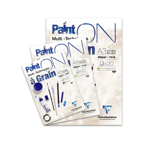Clairefontaine Paint’On Multi-Technique White with Grain Mixed Media Pad - Retail Maharaj