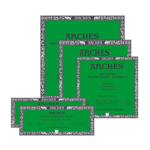 Arches Watercolour Cold Pressed 20 Sheets Blocks - Retail Maharaj