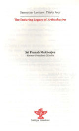 The Enduring Legacy of Arthashastra- Sahitya Akademi Samvatsar Lecture: Thirty Four - Retail Maharaj