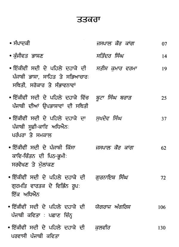 ਇੱਕੀਵੀਂ ਸਦੀ ਦੇ ਪਹਿਲੇ ਦਹਾਕੇ ਦੀ ਪੰਜਾਬੀ ਭਾਸ਼ਾ, ਸਾਹਿਤ ਤੇ ਸਭਿਆਚਾਰ ਸੰਦਰਭ ਅਤੇ ਸਰੋਕਾਰ: Ikkivin Sadi De Pehle Dahake Di Punjabi Bhasha, Sahit Te Sabhyachar: Sandharbh Ate Sarokar (Punjabi) - Retail Maharaj