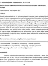 Journal of The Department of Anthropology - University of Calcutta, Volume 18
