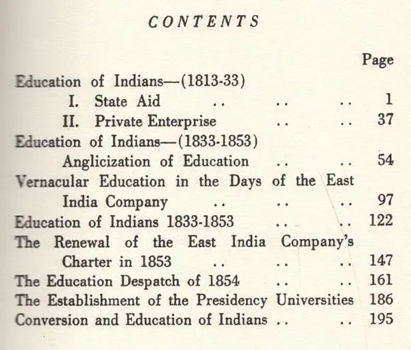 History of Education in India Under the Rule of the East India Company