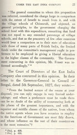 History of Education in India Under the Rule of the East India Company