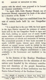History of Education in India Under the Rule of the East India Company