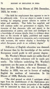 History of Education in India Under the Rule of the East India Company