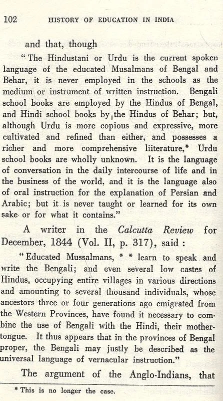 History of Education in India Under the Rule of the East India Company