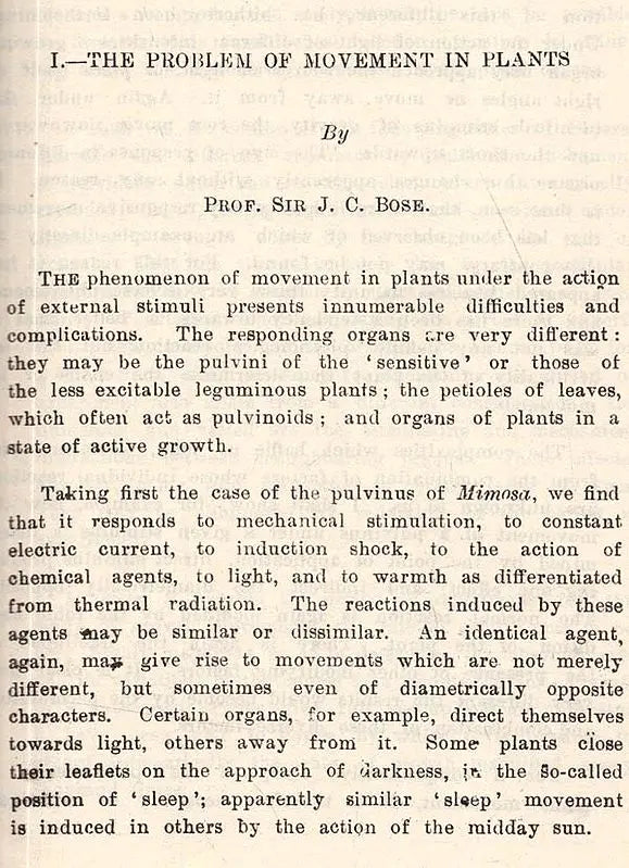 Life Movements in Plants