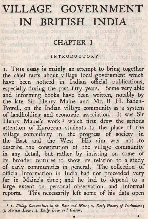 Village Government in British India