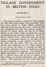 Village Government in British India