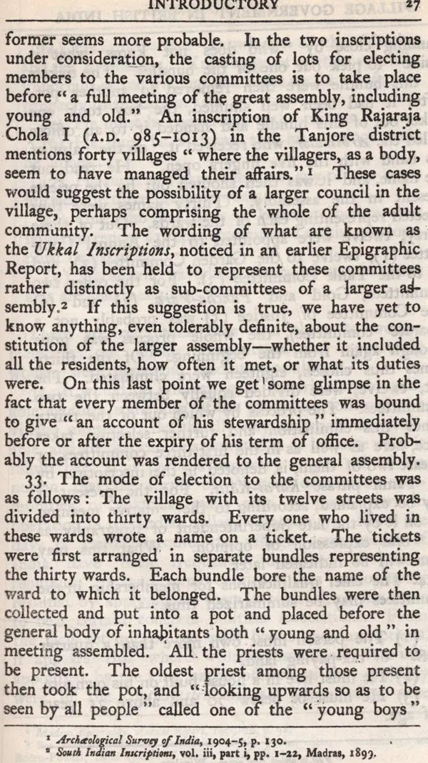 Village Government in British India