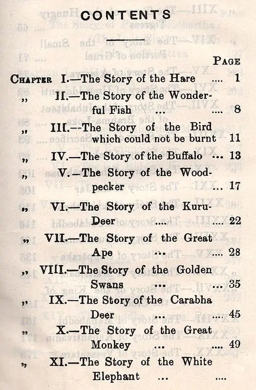 Jatakamala or A Garland of Birth Stories