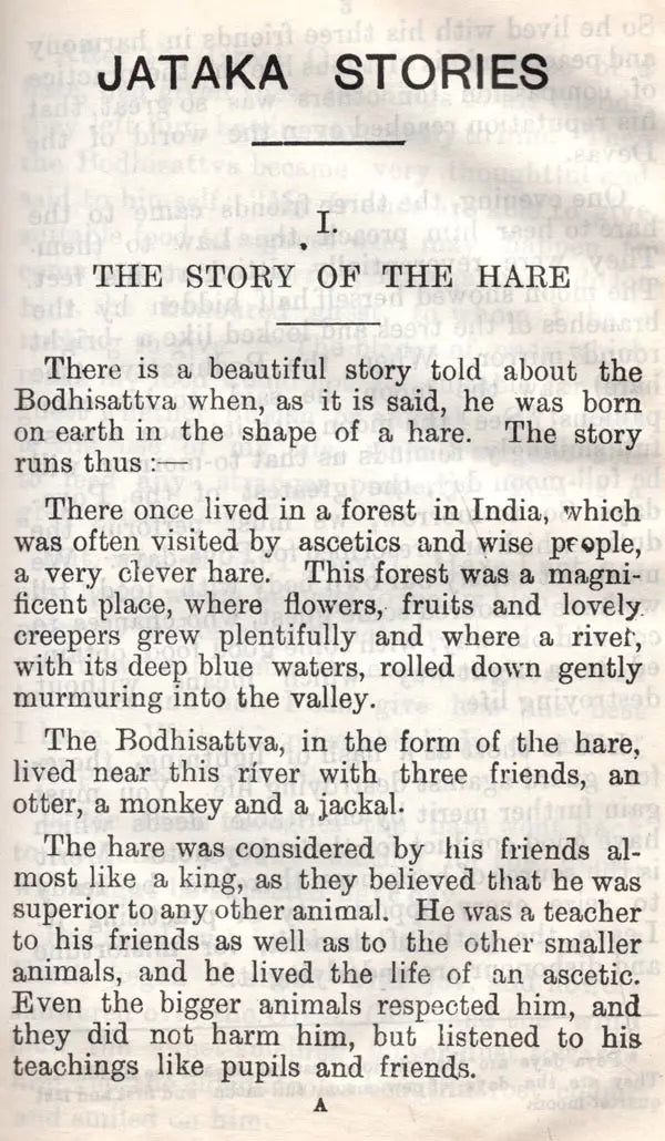 Jatakamala or A Garland of Birth Stories