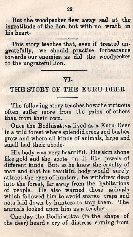 Jatakamala or A Garland of Birth Stories